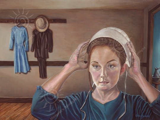 Amish Girl - Greeting Card