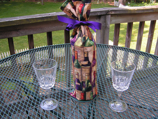 Single Wine Bottle Gift Bag - 6.00 Each, 3 For 15.00 Or 6 28.00 Birthday Gift, Hostess Holiday Ready To Ship