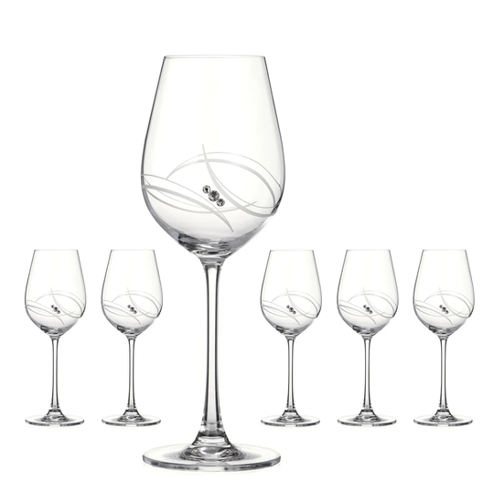 Six Atlantis White Wine Glasses - Gift Boxed