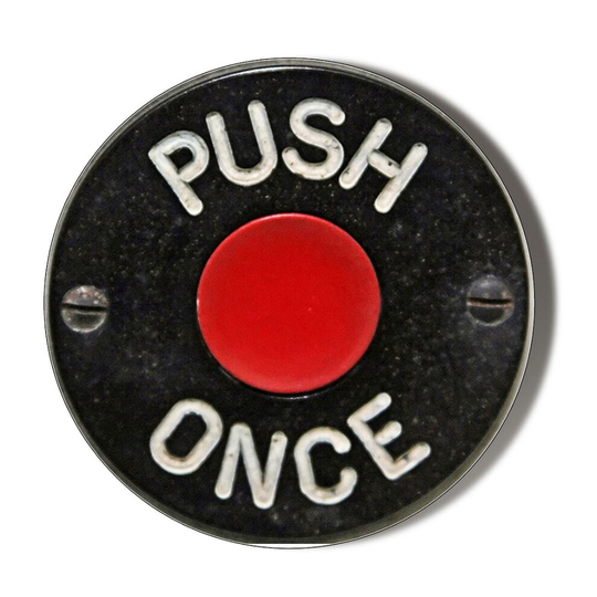 PUSH ONCE BUS BELL 75mm Fridge Magnet Bottle Opener