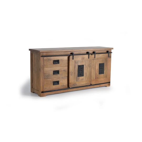 Varvara 165 Cm Wide 3 Drawer Mango Solid Wood Sideboard