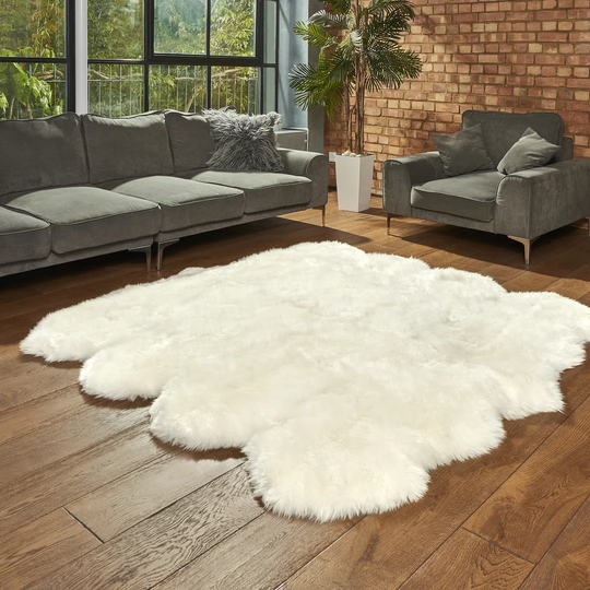 Adah Sheepskin Ivory Rug