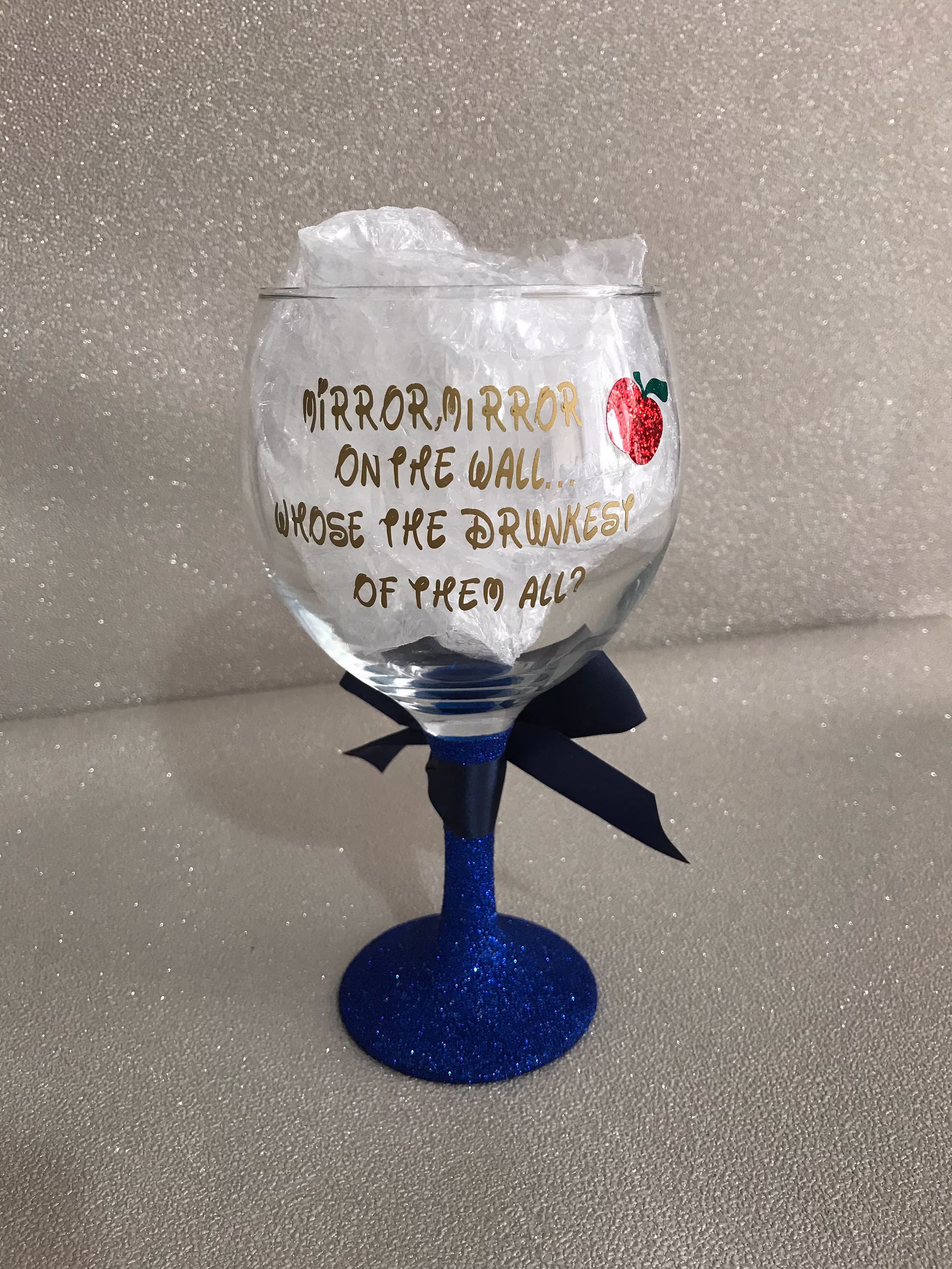 Mirror Mirror Glass, Personalised Gin Best Friend Sister Snow White, Gift For Her, Secret Santa