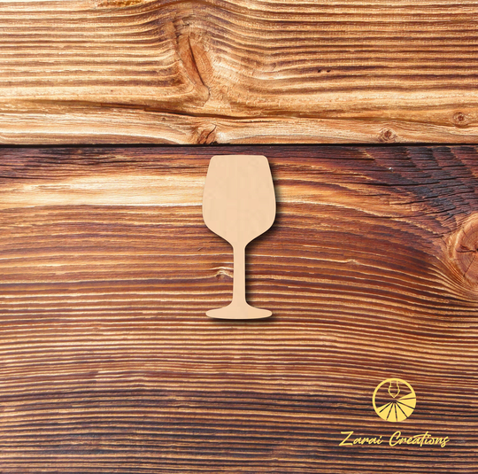 Wine Glass #1 - Laser Cut Multiple Sizes Unfinished Wood Cutout Shapes