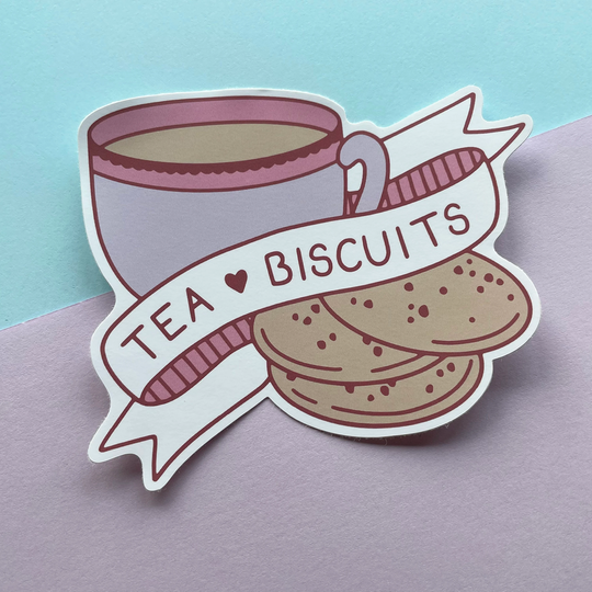 Tea/Biscuits Vinyl Sticker