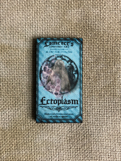 Ectoplasm Apothecary Label | Wooden Needle Minder Cover