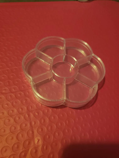 Polymer Clay Slices - Creative Containers - Flower 7 Section Container - Container Only Or 5G Per Section - Select Type Of Slices