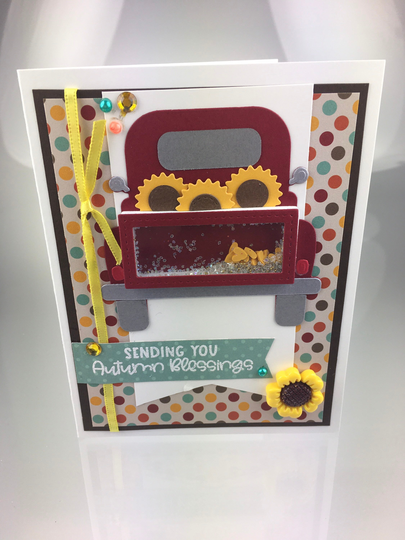 Sending You Autumn Blessings, Sunflowers Card With Envelope