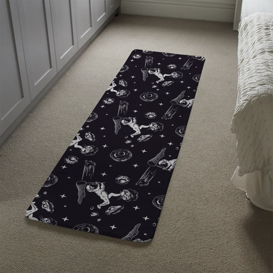 Macklin Astronaut Catches a Comet Designer Shaggy Black/Grey Rug