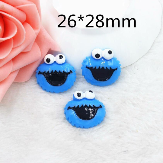 Blue Cookie Flatback Cabochons Resin Charms