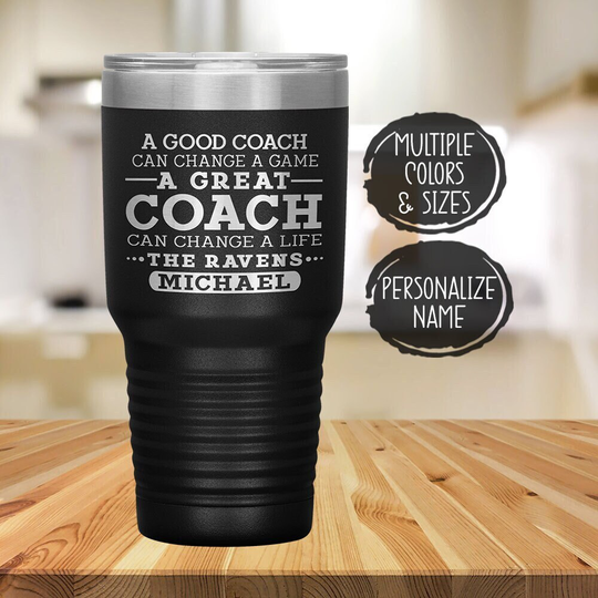 Personalized Coach Thank You Gift For Men Or Women, Tumbler, Team Leader Mentor Gift, A Good Can Change A Life Mug
