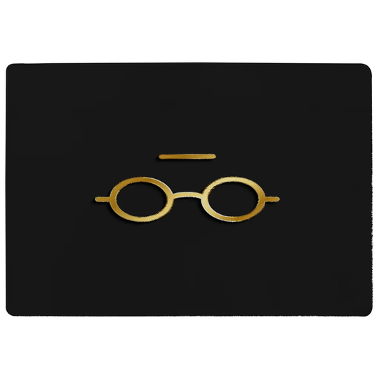 Beacon Unread Designer Shaggy Black/Gold Rug