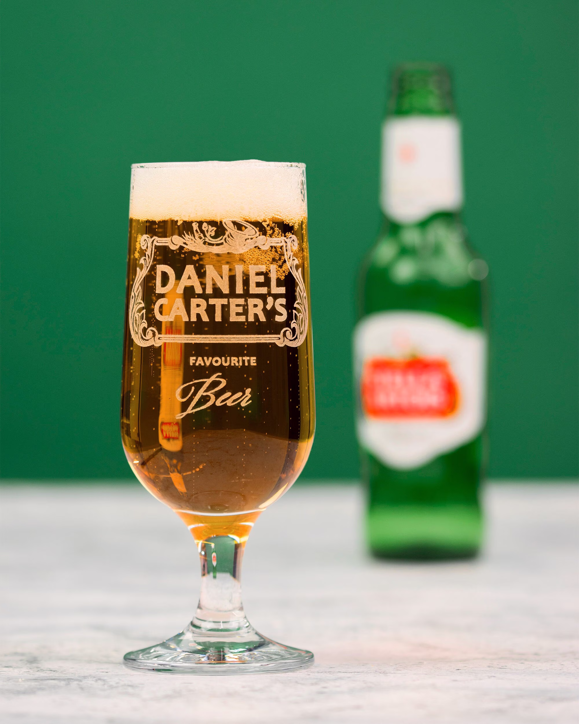 Personalised Stella Engraved Beer Glass | Gift Boxed 350Ml For Your Favourite Belgium Inspired