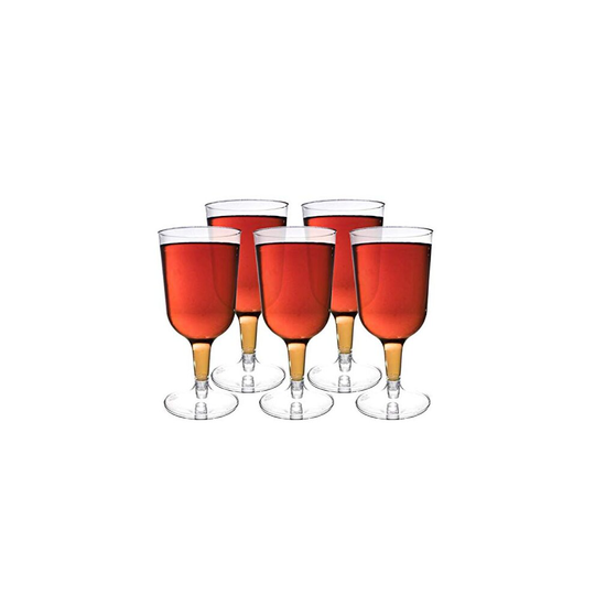 Matana - 48 Pack Multi-Use Clear Plastic Wine Glasses, 180ml - BPA Free