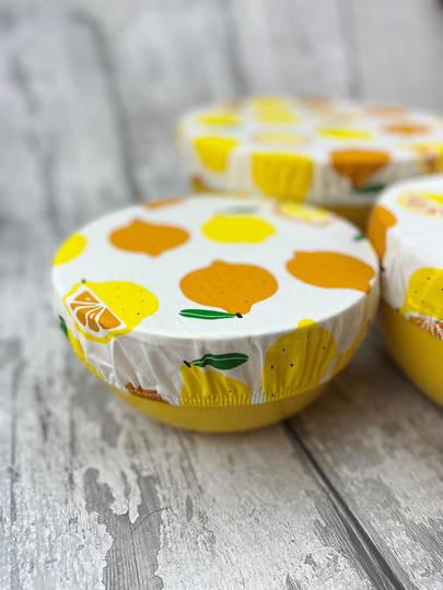Reusable Cotton Bowl Covers With Elastic Eco Friendly Food Storage Dish