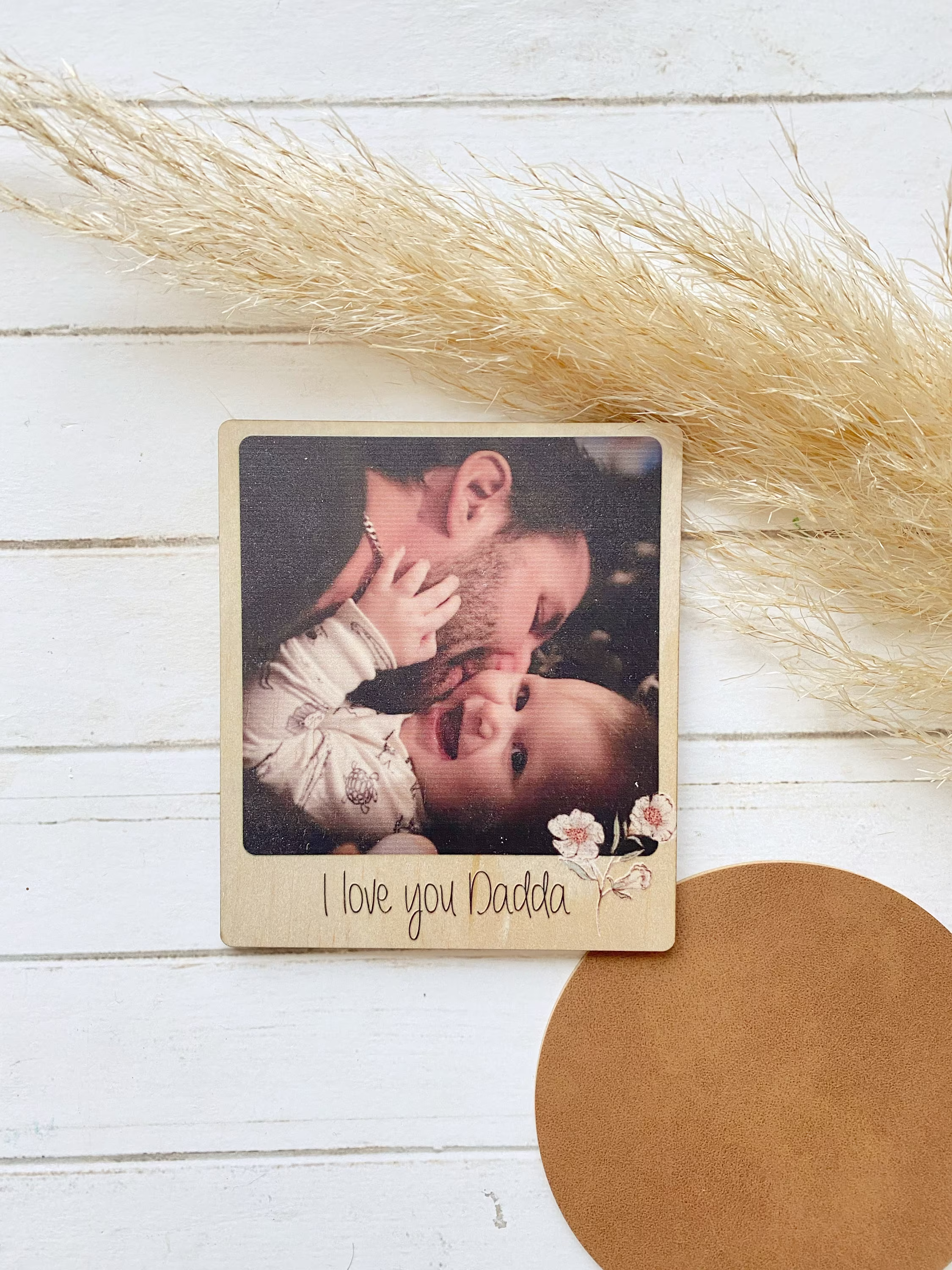 Father's Day Personalised Photo Frame Gift - Fridge Magnet For Grandparents