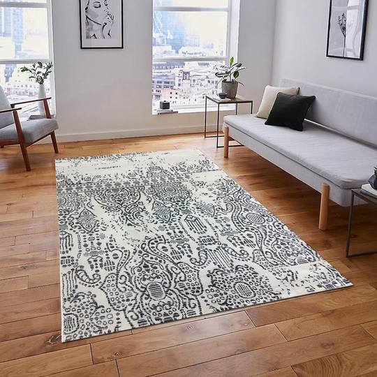Harel Flatweave Grey/Cream/Black Rug