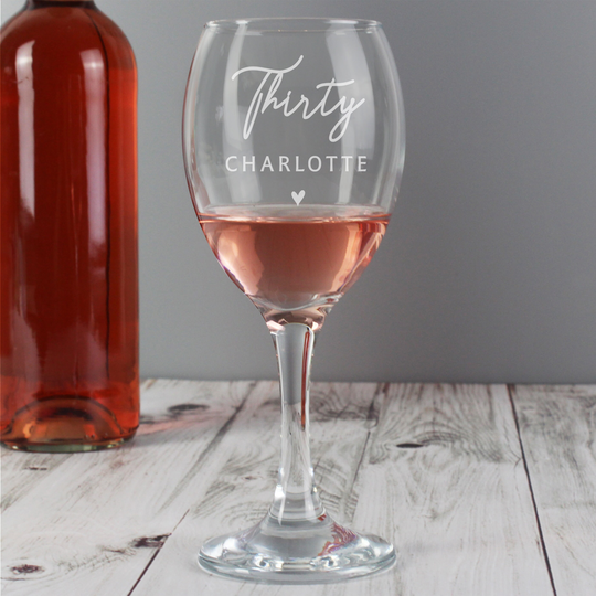Personalised Wine Glass - Birthday Age & Name 18Th 21st 50Th 70Th Special Gift