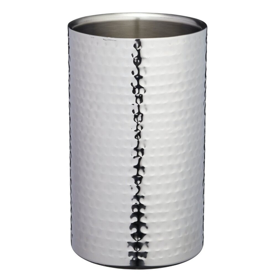 Stainless Steel Hammered Silver Wine Cooler