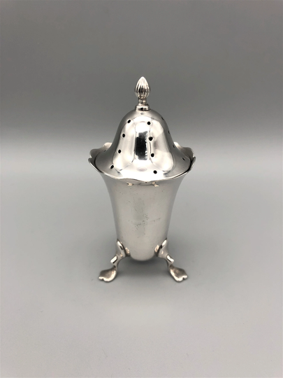 George V Sterling Silver Pepper Shaker, Mappin & Webb, Birmingham, 1922