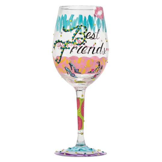 Best Friends Always 444ml White Wine Glass