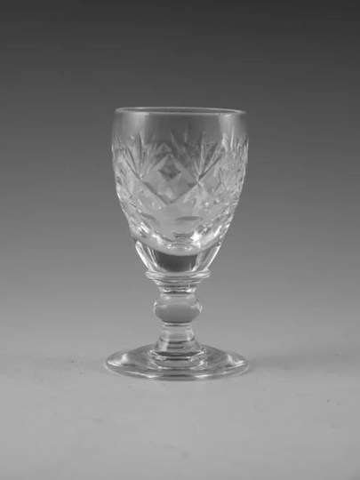 Royal Doulton Crystal - Georgian Cut Liqueur Glass/Glasses 3 1/8