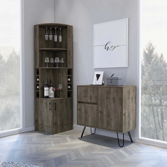 Set Andorra, Sideboard Living Room Z 80 Androrra + Corner Bottle Rack Bar