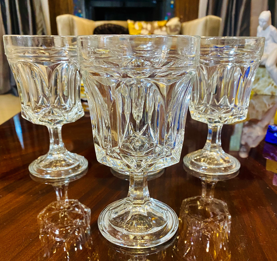 Clear Water Goblets 6