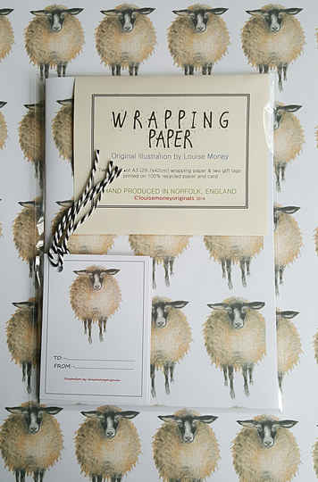 Sheep Wrapping Paper. Wrapping Paper With A Sheep. Original Artwork. Sheep Gift Wrap. Gift. Present. Knitters