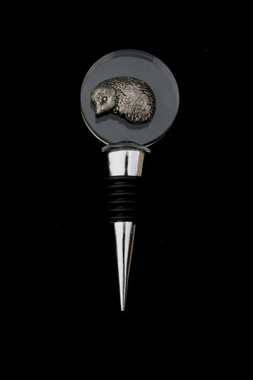 Hedgehog S Glass & Metal Red Wine Or Whisky Bottle Stopper Cork Wildlife Christmas Gift 176
