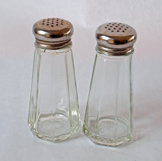 Vintage Salt & Pepper Shakers, Diner Style Shakers