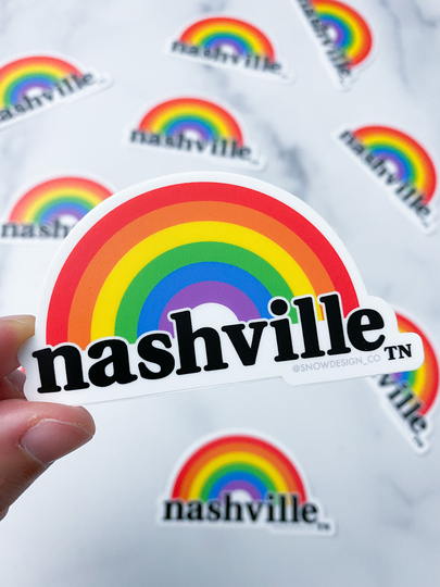 Rainbow Nashville Sticker - 3.25