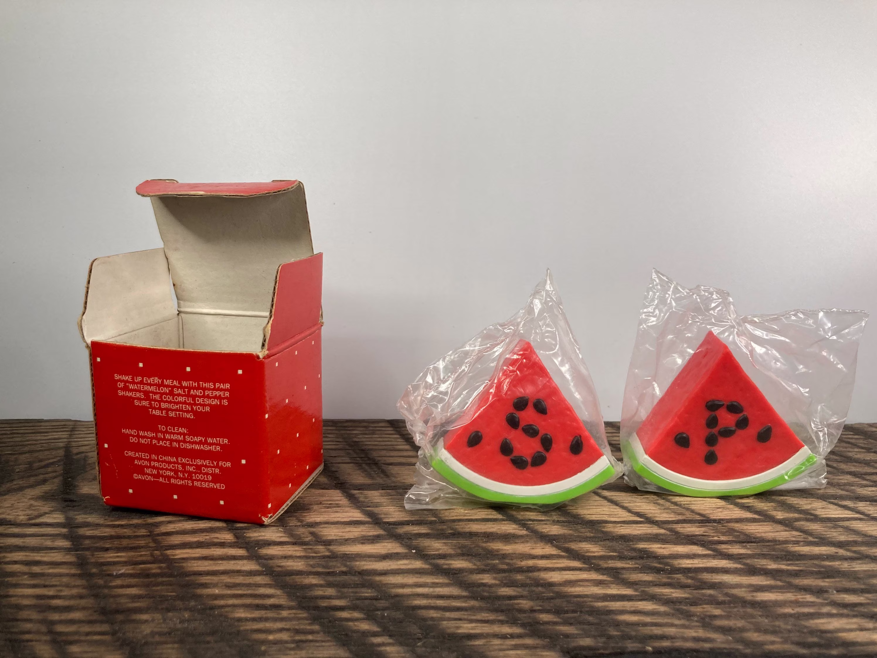 Vintage Avon Watermelon Salt & Pepper Shakers Sealed in Original Packaging New Box