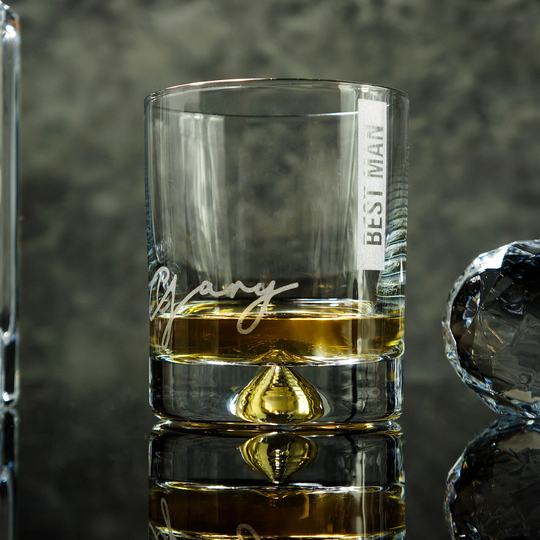 Groomsman, Groomsmen, Best Man, Usher Gifts Personalised Heavy Glass Tumbler Omg10-Jl27
