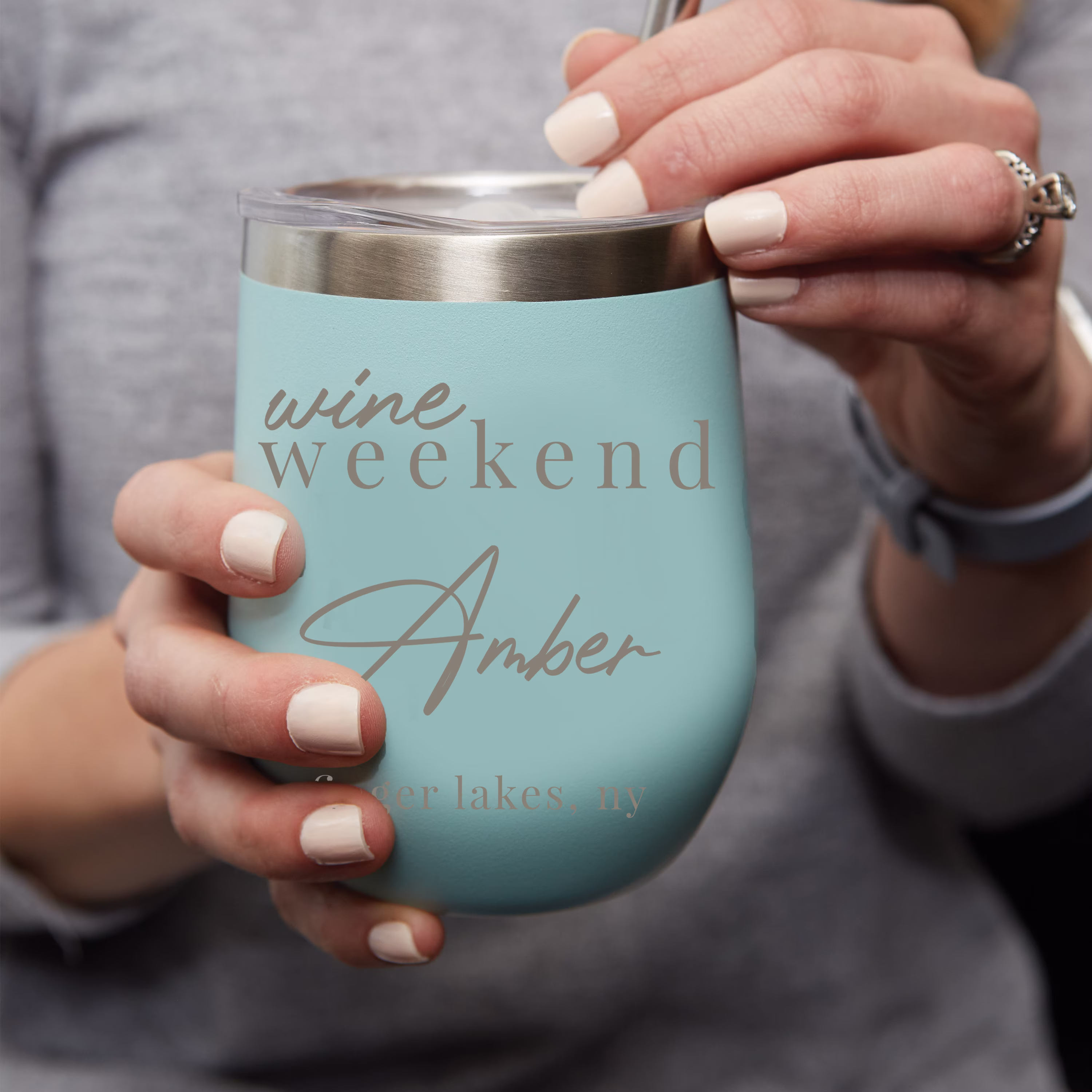 Wine Weekend Tumbler Personalized | Girls Tumblers Trip Stainless Custom For Friends