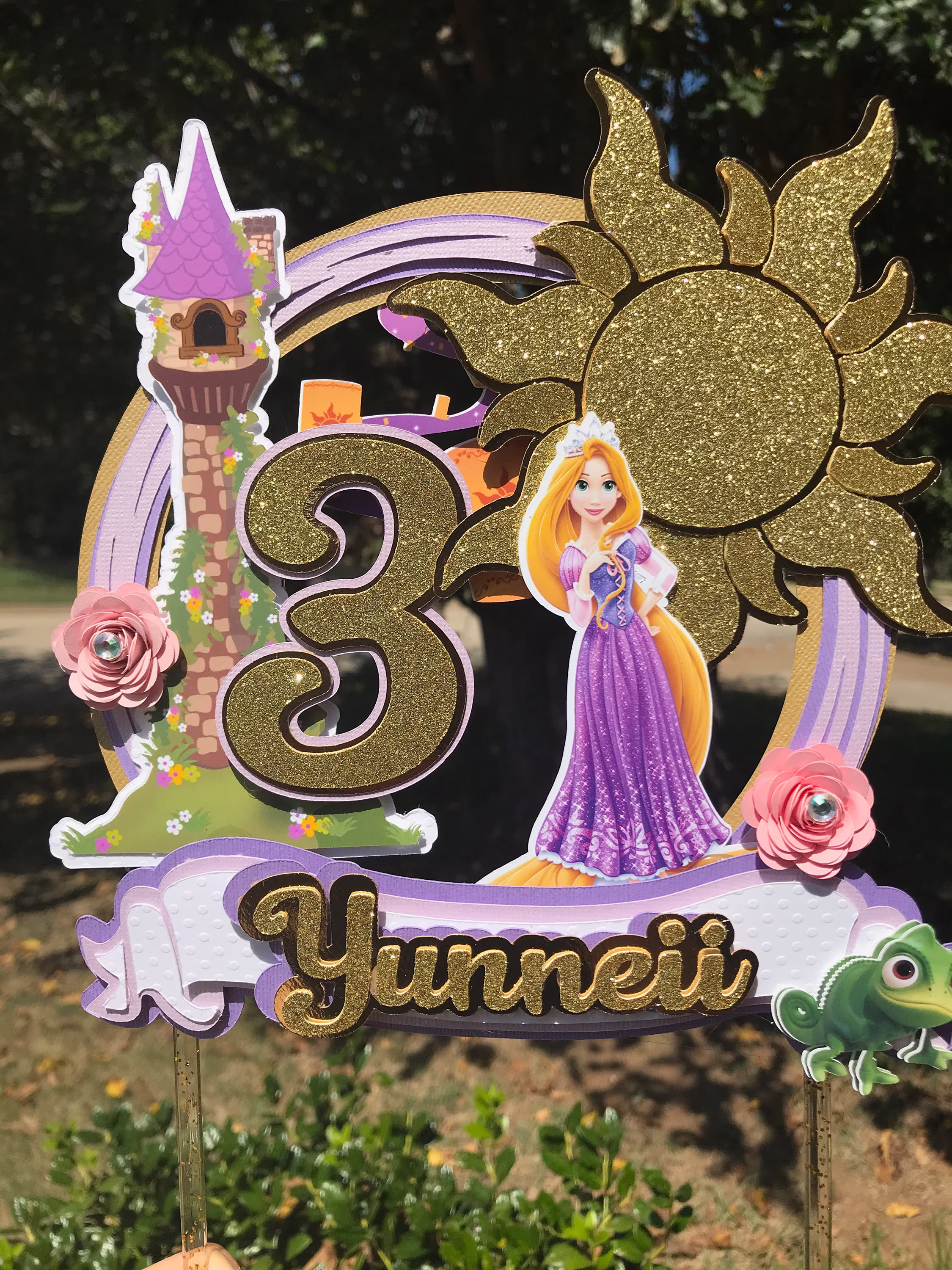 Rapunzel, Sun, Lanterns, Tangled Topper