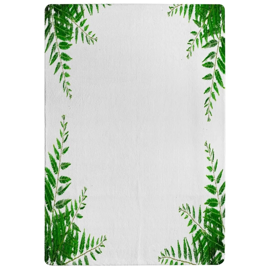 Ortonville Botanicals Designer Shaggy Green/White Rug