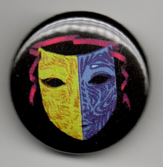 Vintage Style Carnival Mask 1 Inch Button