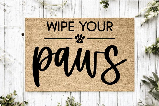 Wipe Your Paws | Housewarming Gift Wedding Custom Doormat Personalized Welcome Mat Closing Front Door