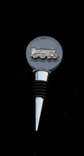 Steam Train Glass & Metal Red Wine Or Whisky Bottle Stopper Cork Wildlife Christmas Gift 351