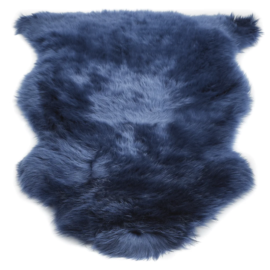 Sheepskin Wool Blue Rug