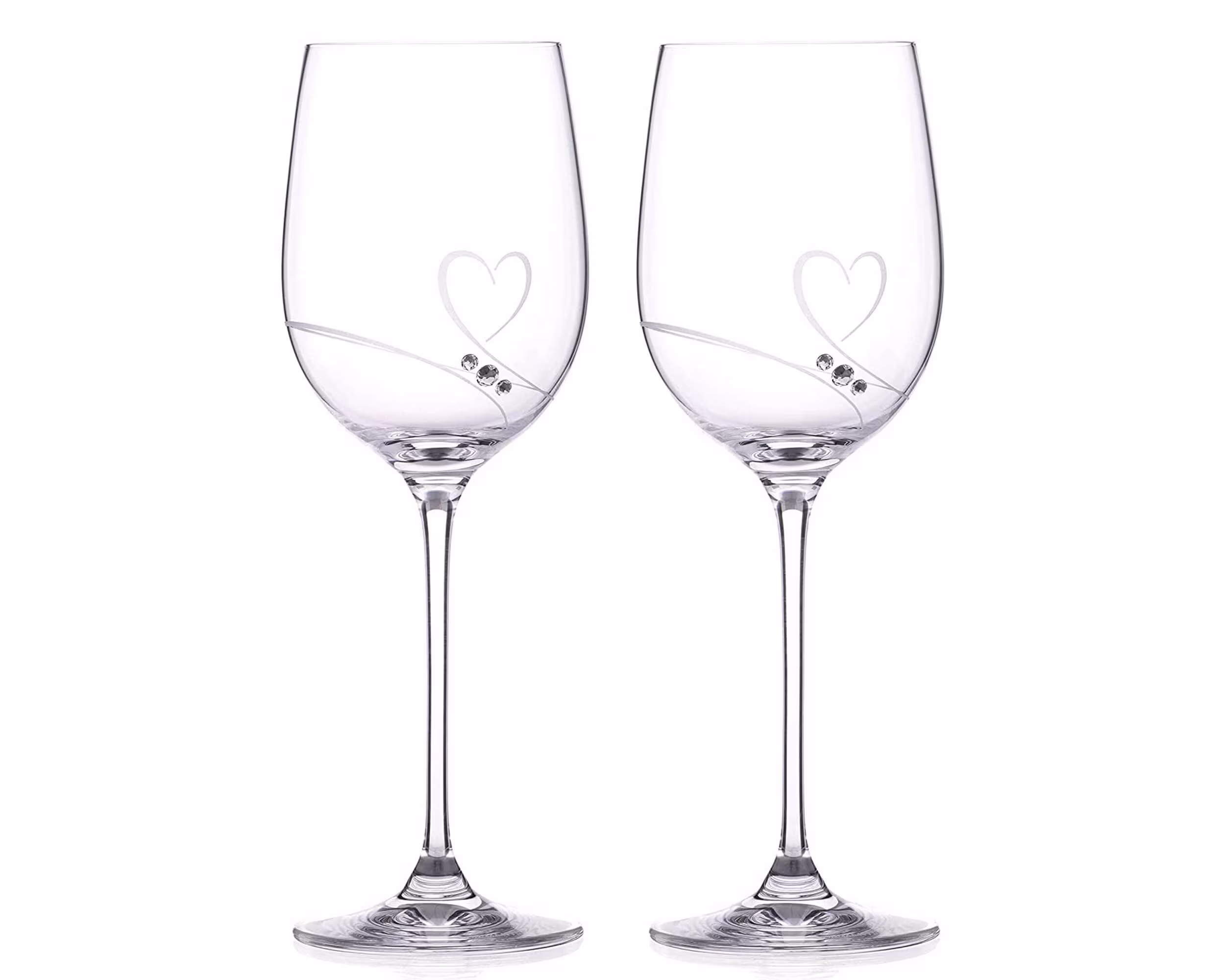 Romance Crystal Red Wine Glasses - Set Of 2