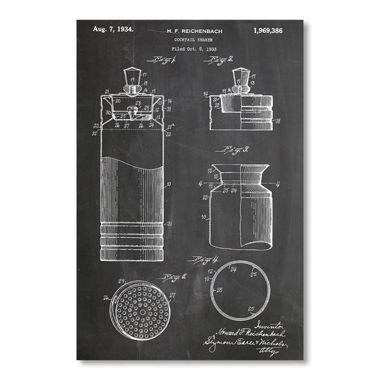 Cocktail Shaker - Graphic Art Print on Paper