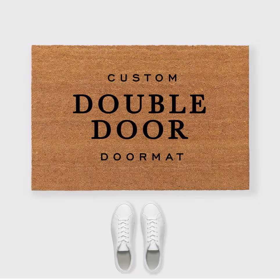 Custom Double Door Doormat, Extra Large Doormat, Double Doormat, Extra Large Welcome Mat, Extra Doormat, Estate Doormat, French Doormat