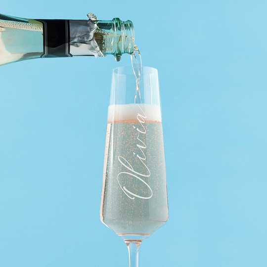 Personalised Elegance Champagne Flute- Glass - Celebration Glasses -Best Friend Glass-Customised