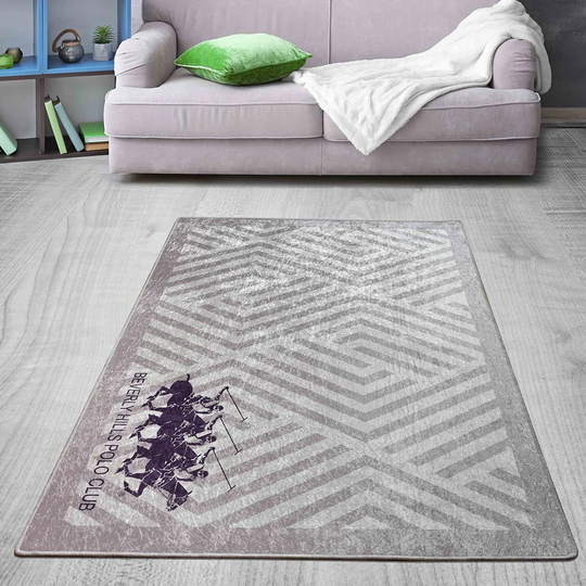 Flatweave Grey/Purple Rug