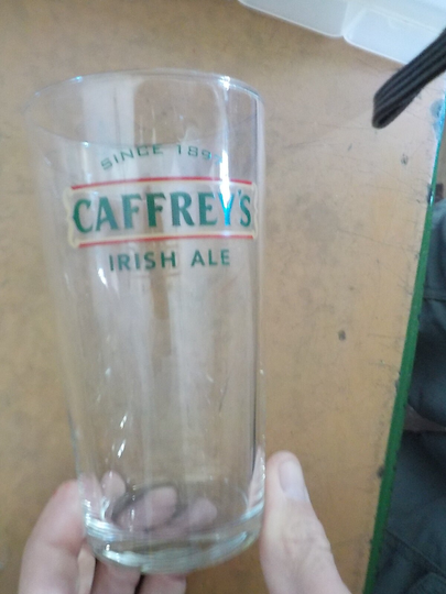 Vintage Caffrey's Irish Ale Pint Beer Glass Mint Free Usa Shipping