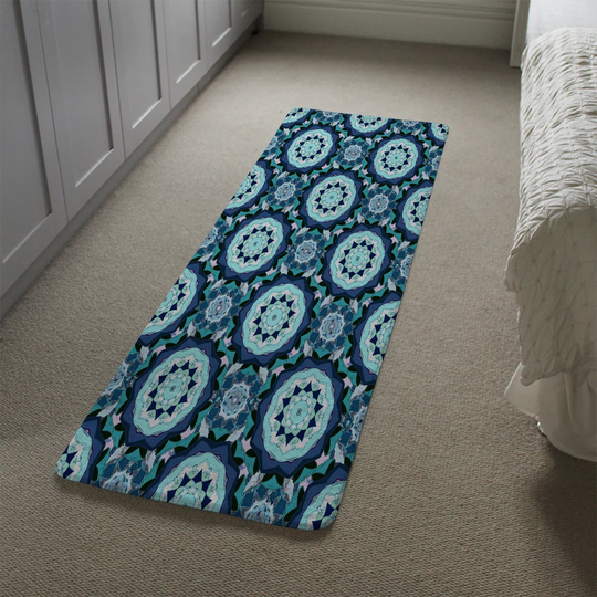 Levitt Boho, Magic Symbol Designer Shaggy Blue Rug