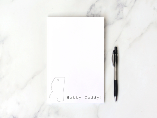 Ole Miss Notepad, Universtiy Of Mississippi Gift, Graduation Collegiate Notepad, Oxford, Hotty Toddy Notepad