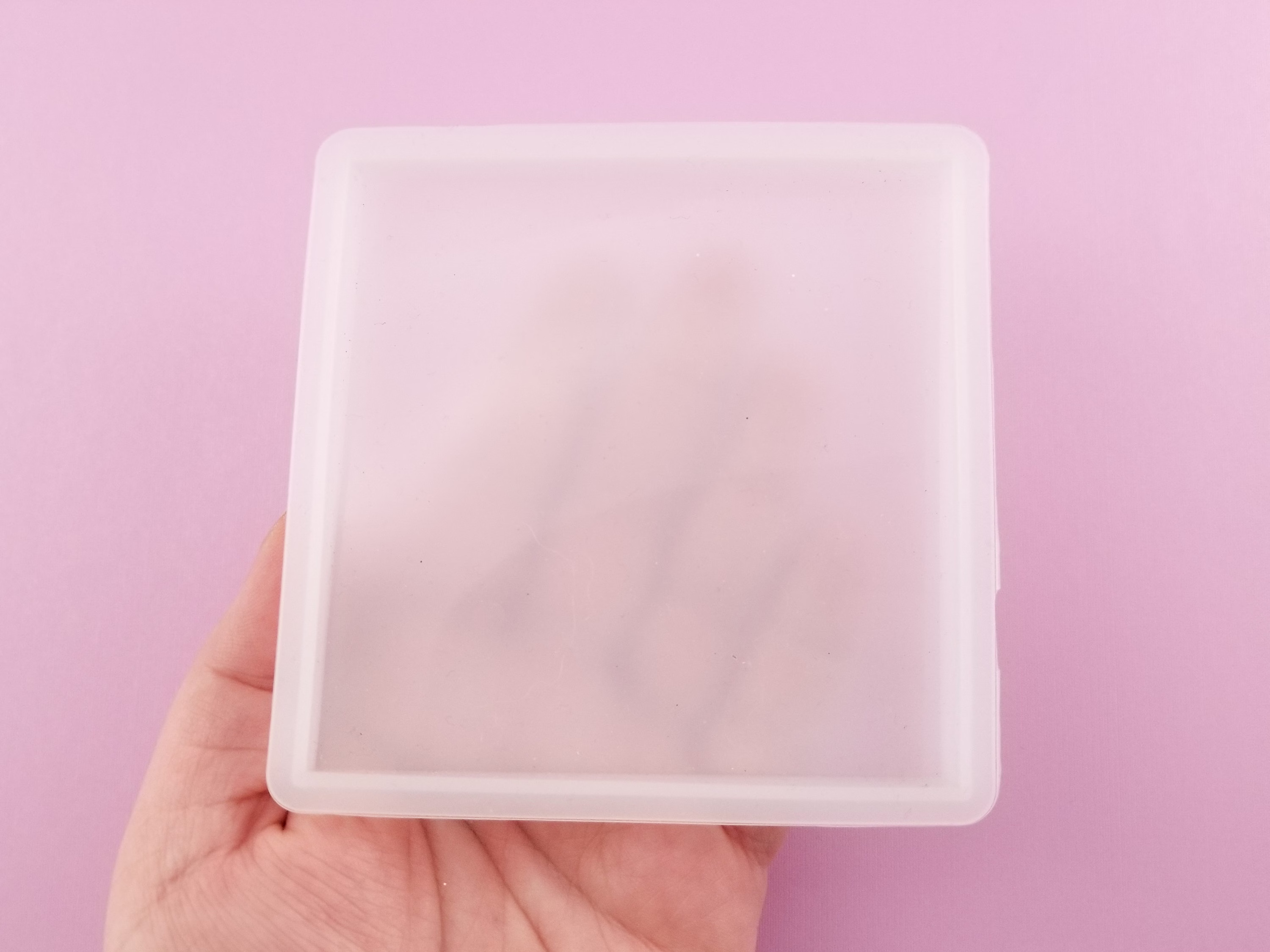 90mm Square Coaster Silicone Mold, Geo Casting Mold For Uv Resin, Epoxy Embellishment Jewelry Kawaii, Trinket Dish Diy Home Decor